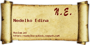 Nedelko Edina névjegykártya